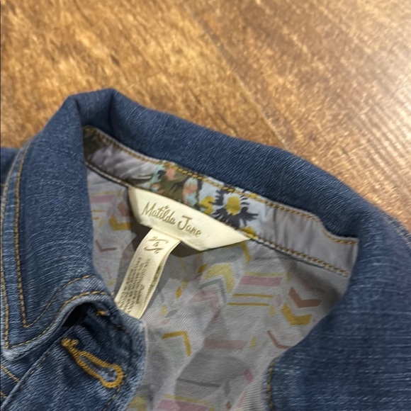 Matilda Jane Blue Denim Vest with Pink Buttons - Picture 4 of 7